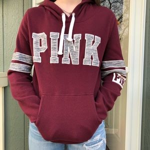 Maroon PINK hoodie